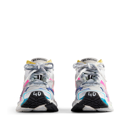 MAYFEYR - Balenciaga - Mesh And Nylon Multicolor Worn-Out Effect Runner Sneakers - 772767W3RBW