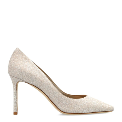 MAYFEYR - Jimmy Choo - Champagne Coarse Glitter Fabric Pumps - ROMY85GQI
