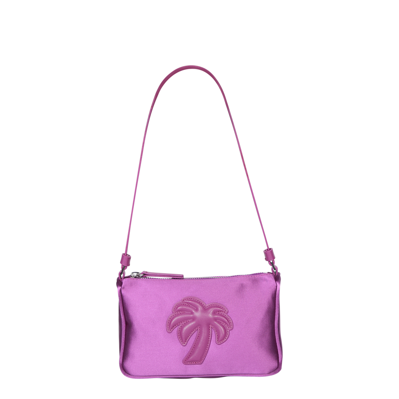 The glossy finish adorns this bag by