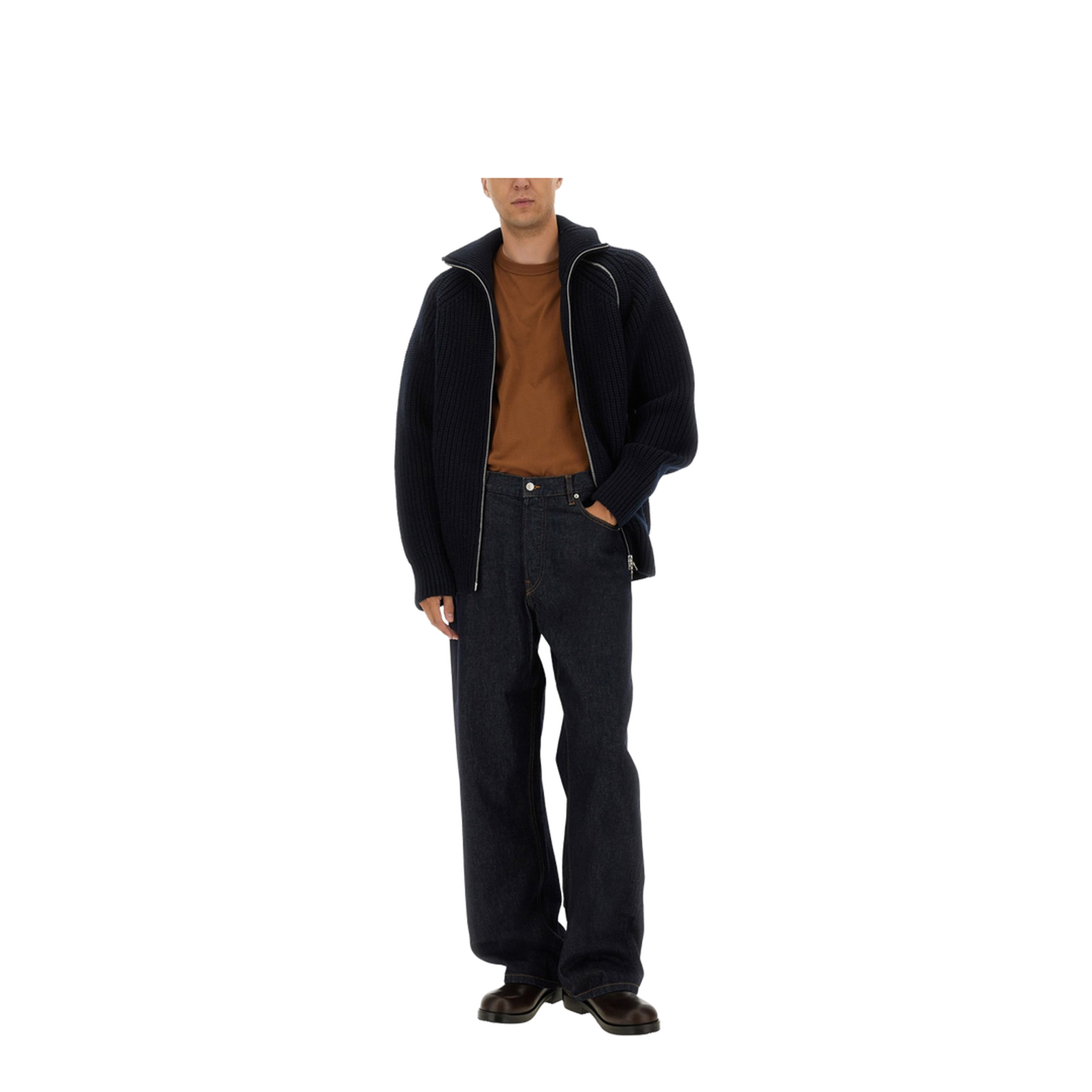 Zippered Wool Sweater