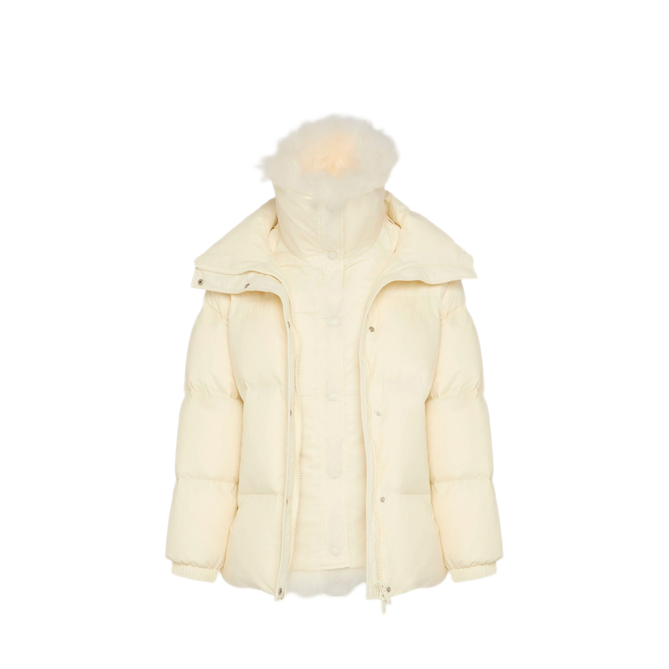 MAYFEYR - Yves Salomon - Mid Length Down Jacket With Removable Bib - 26WFM00480M07WA1006