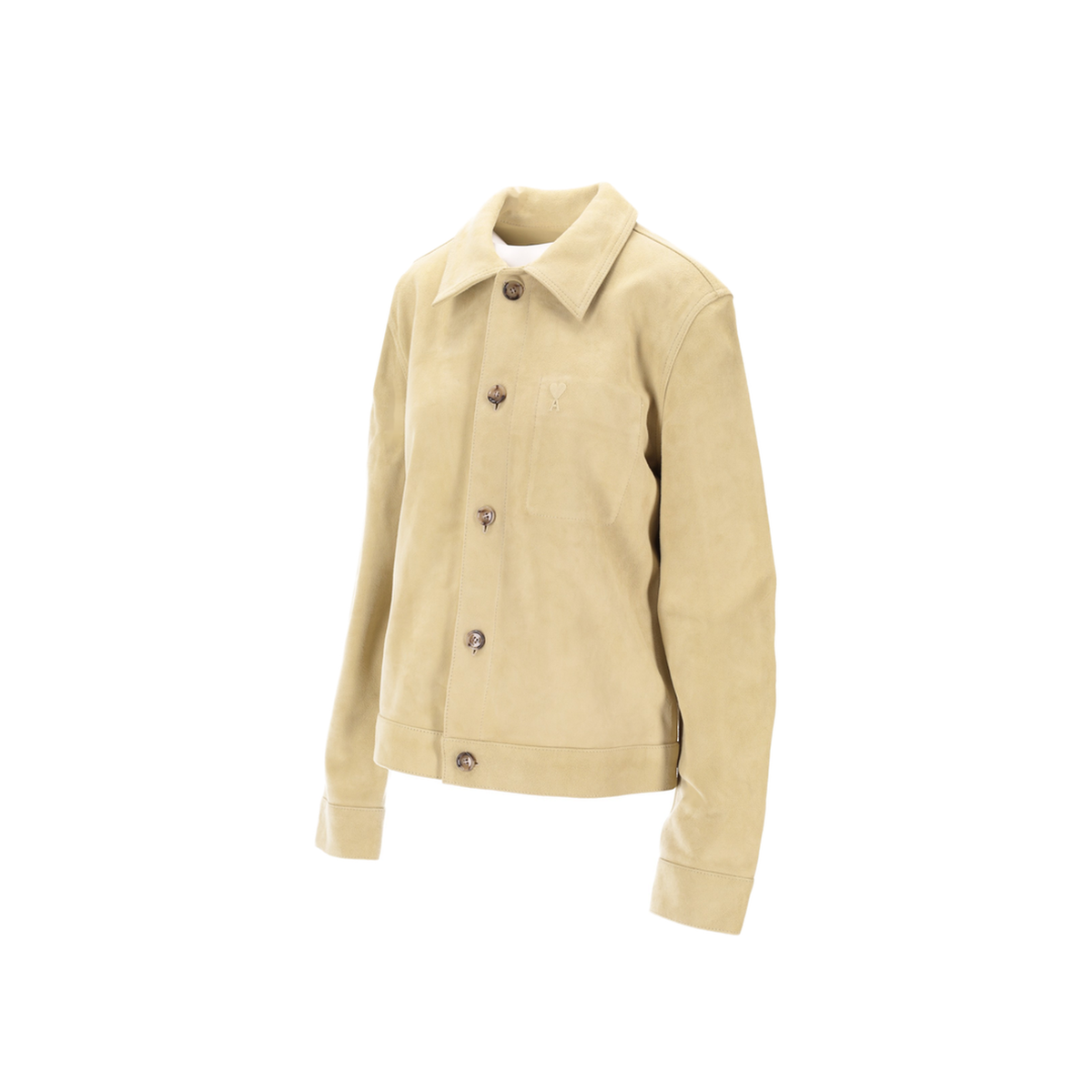 MAYFEYR - AMI - Heart Buttoned Leather Jacket - HJK243LH0059399