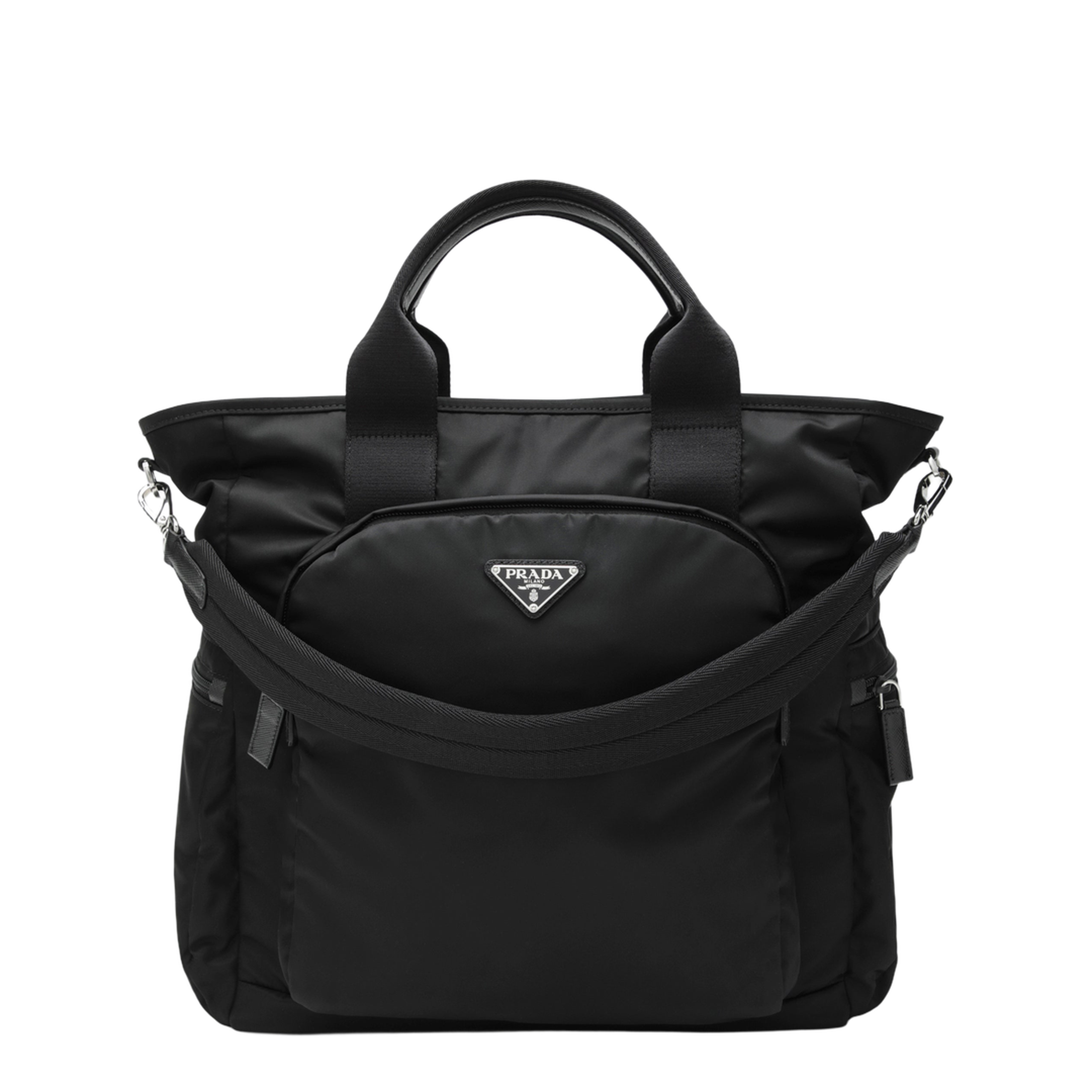 MAYFEYR - Prada - Black Re-Nylon And Saffiano Shopping Bag - 2VG136OOO2DMGF0002