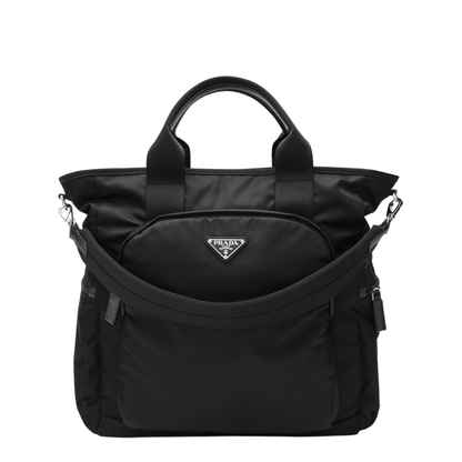 MAYFEYR - Prada - Black Re-Nylon And Saffiano Shopping Bag - 2VG136OOO2DMGF0002