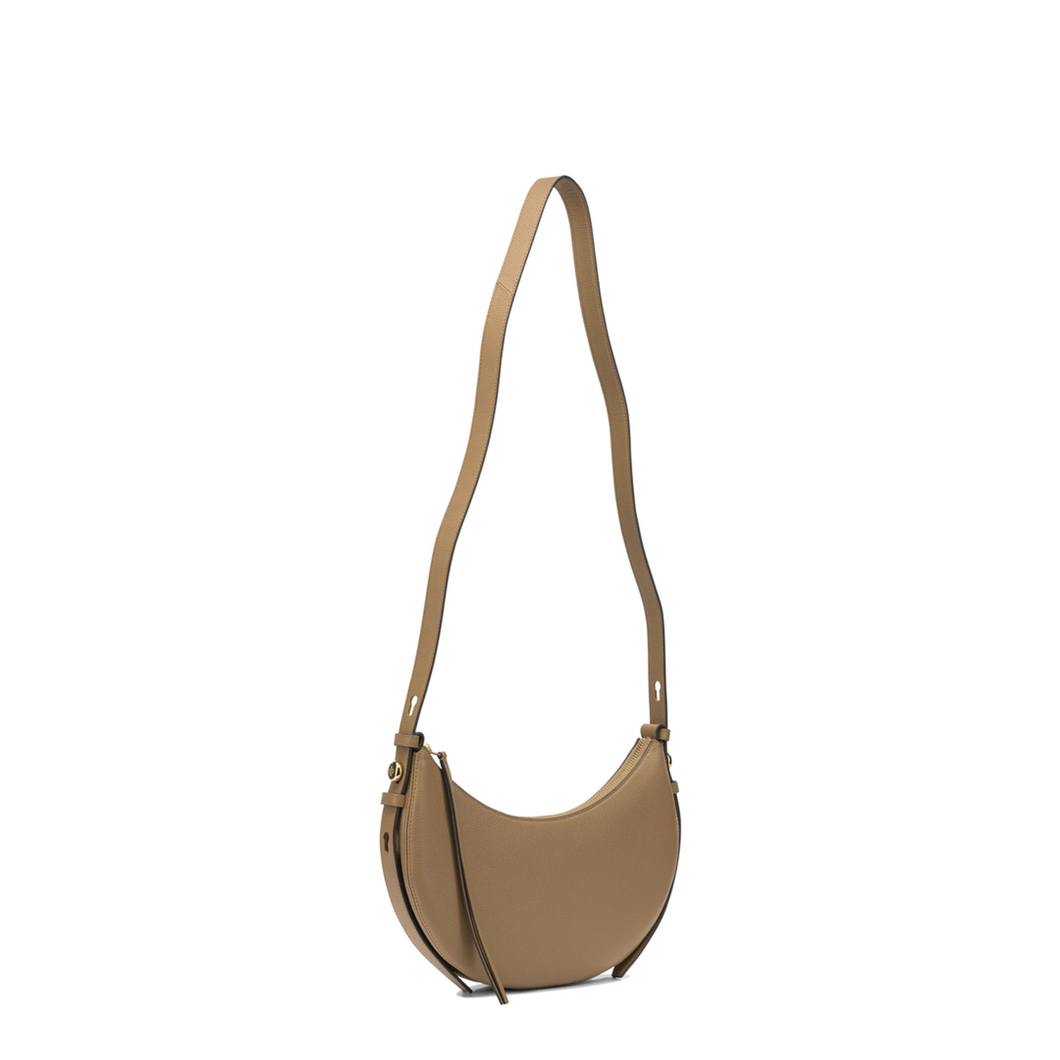 Romy Medium Pebbled Leather Hobo Bag - Cognac