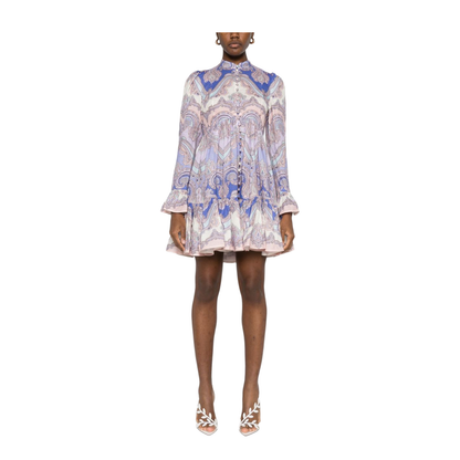 Maxine Printed Linen Mini Dress