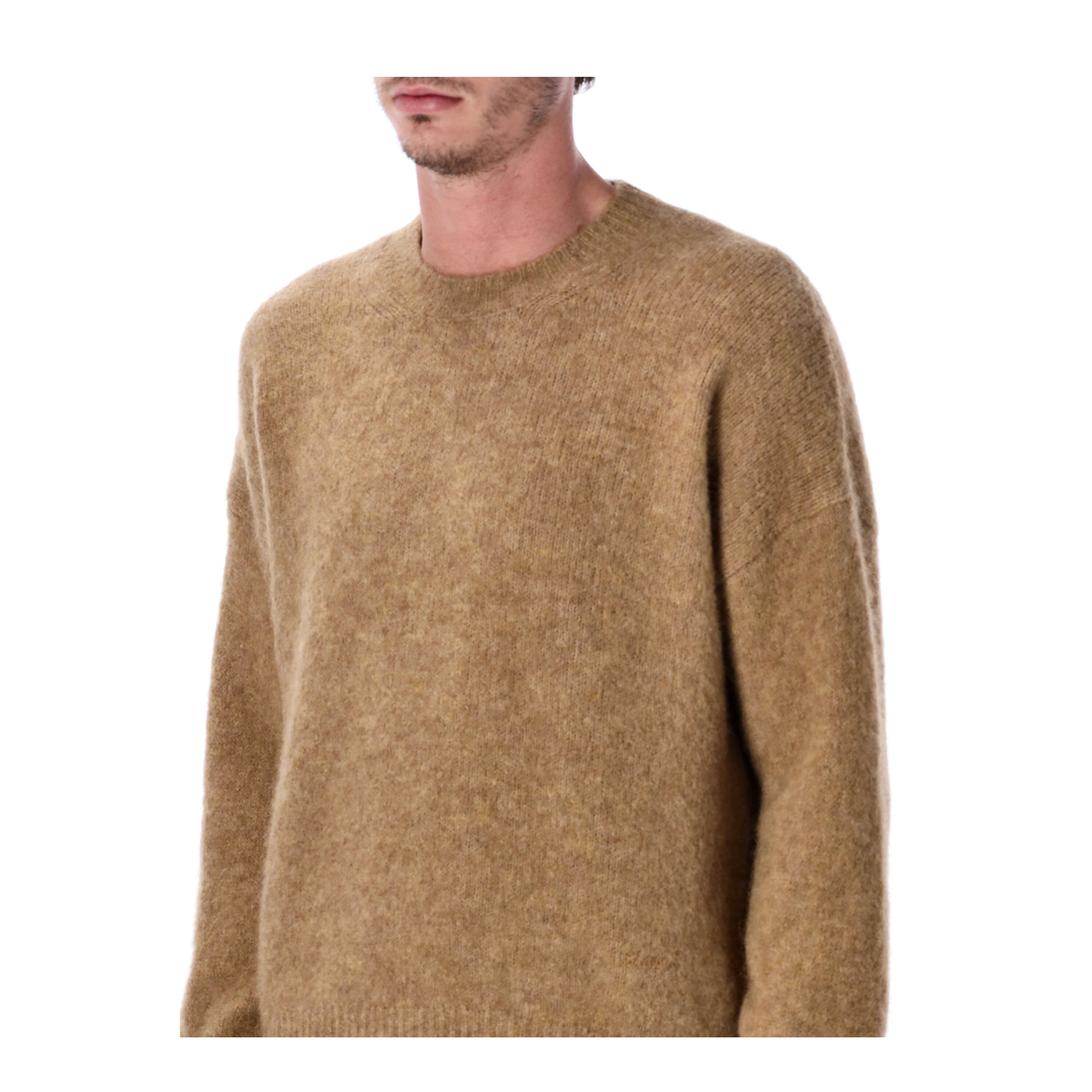 Crew Neck Alpaca Wool Sweater