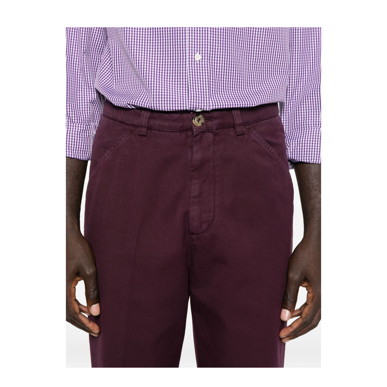 Cotton Trousers - Purple