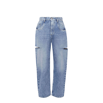 Denim Jeans with Slash Details