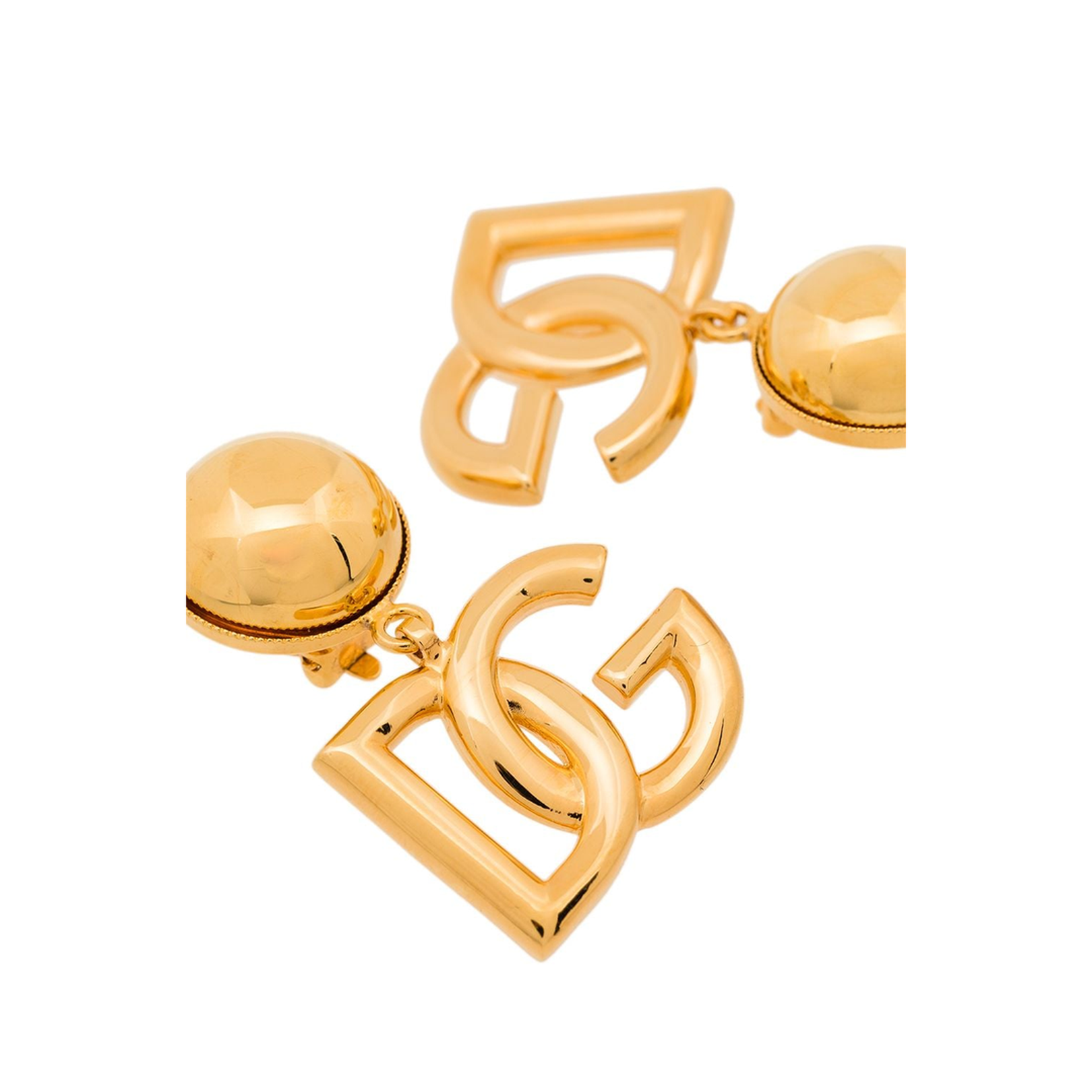 Clip-on Earrings with DG Logo in Gold