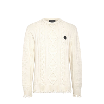 MAYFEYR - PHILIPP PLEIN - White Sweater - FACCMKO1273PKN002NWHITE