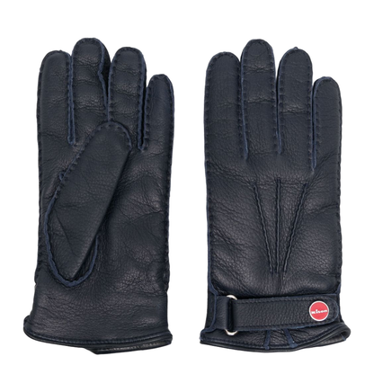 Midnight Blue Calf Leather Gloves
