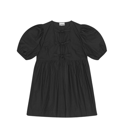 Tie String Poplin Mini Dress