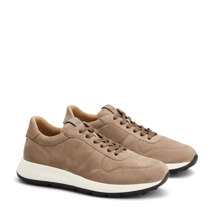 Beige Front Lace-Up Fastening Shoes
