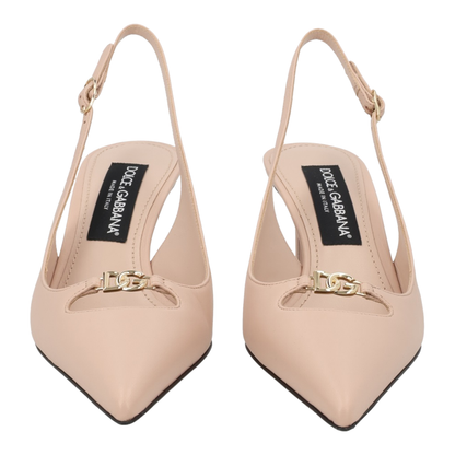 Slingback Pumps in Silk Nappa
