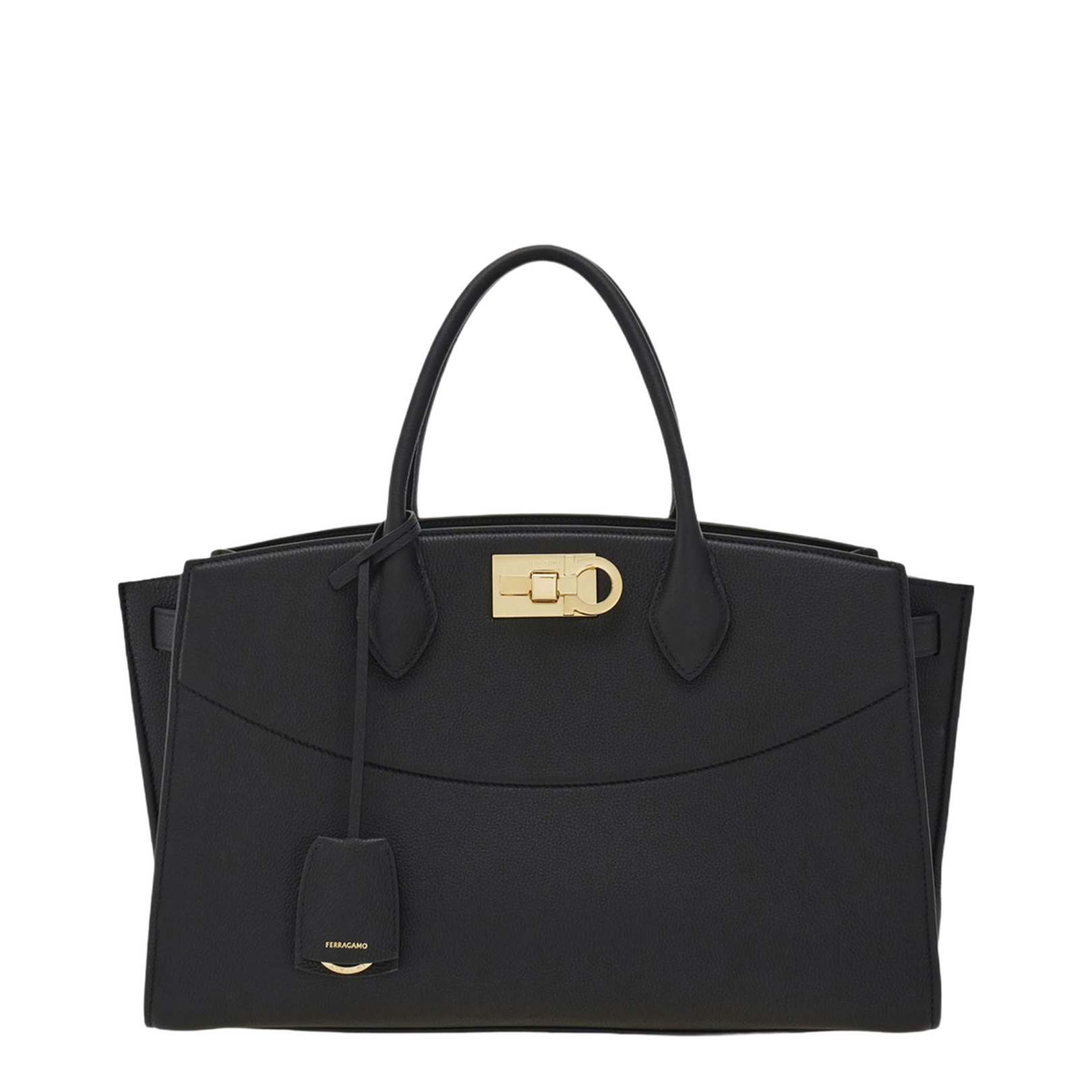 Grained Leather Handbag