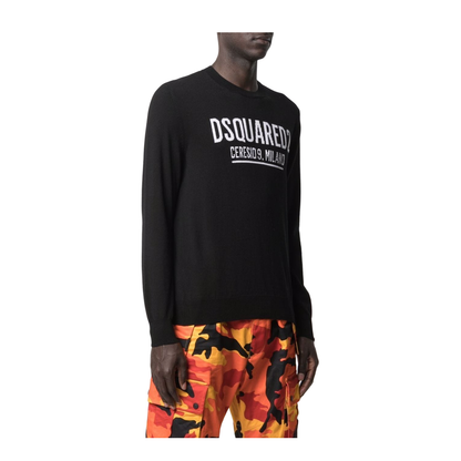 Intarsia-Knit Logo Jumper