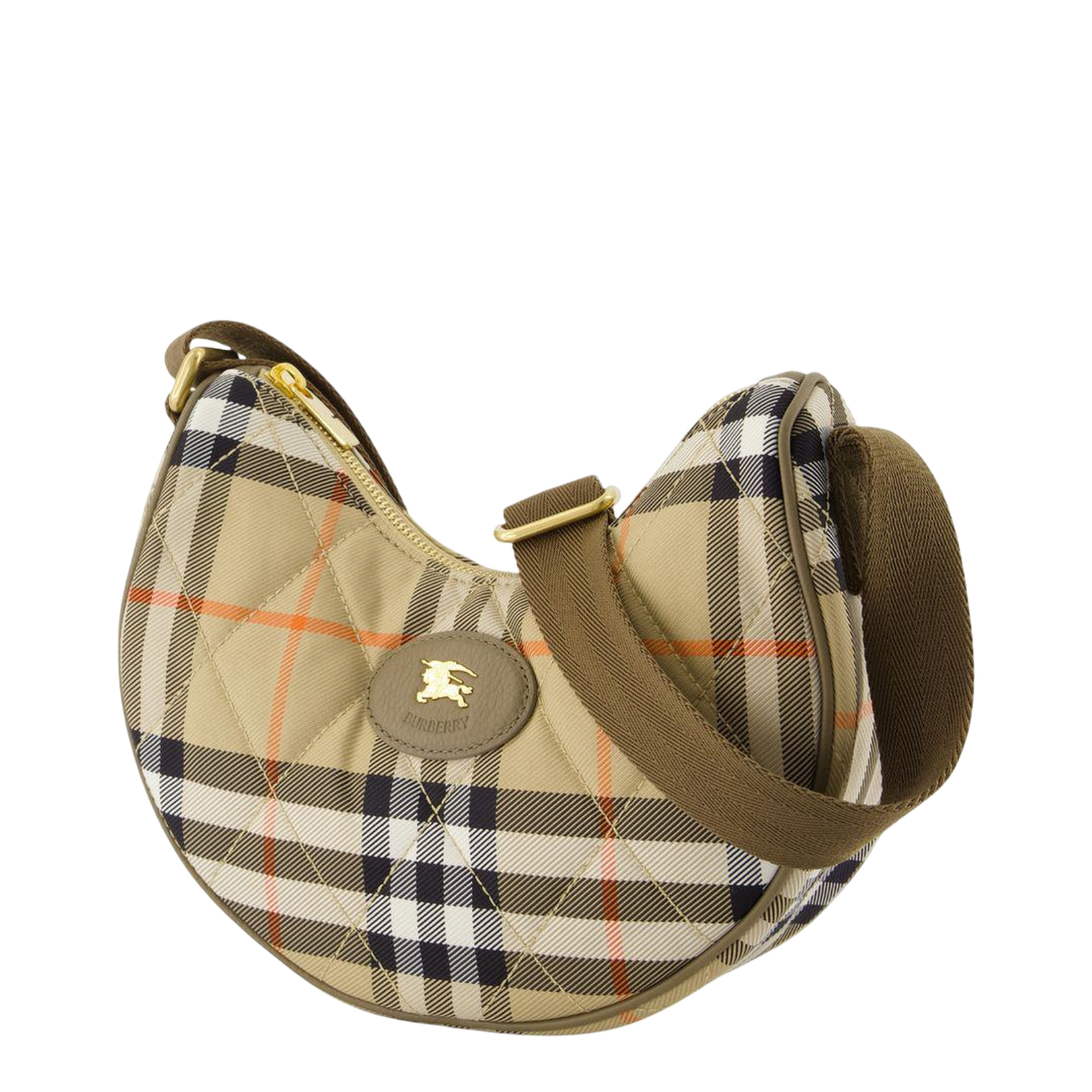Check Fabric Shoulder Bag