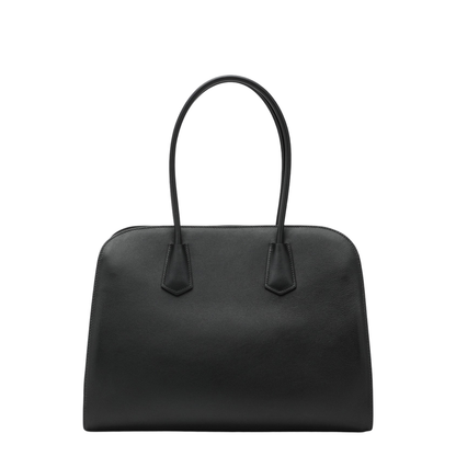 Large Leather Tote Bag - Black