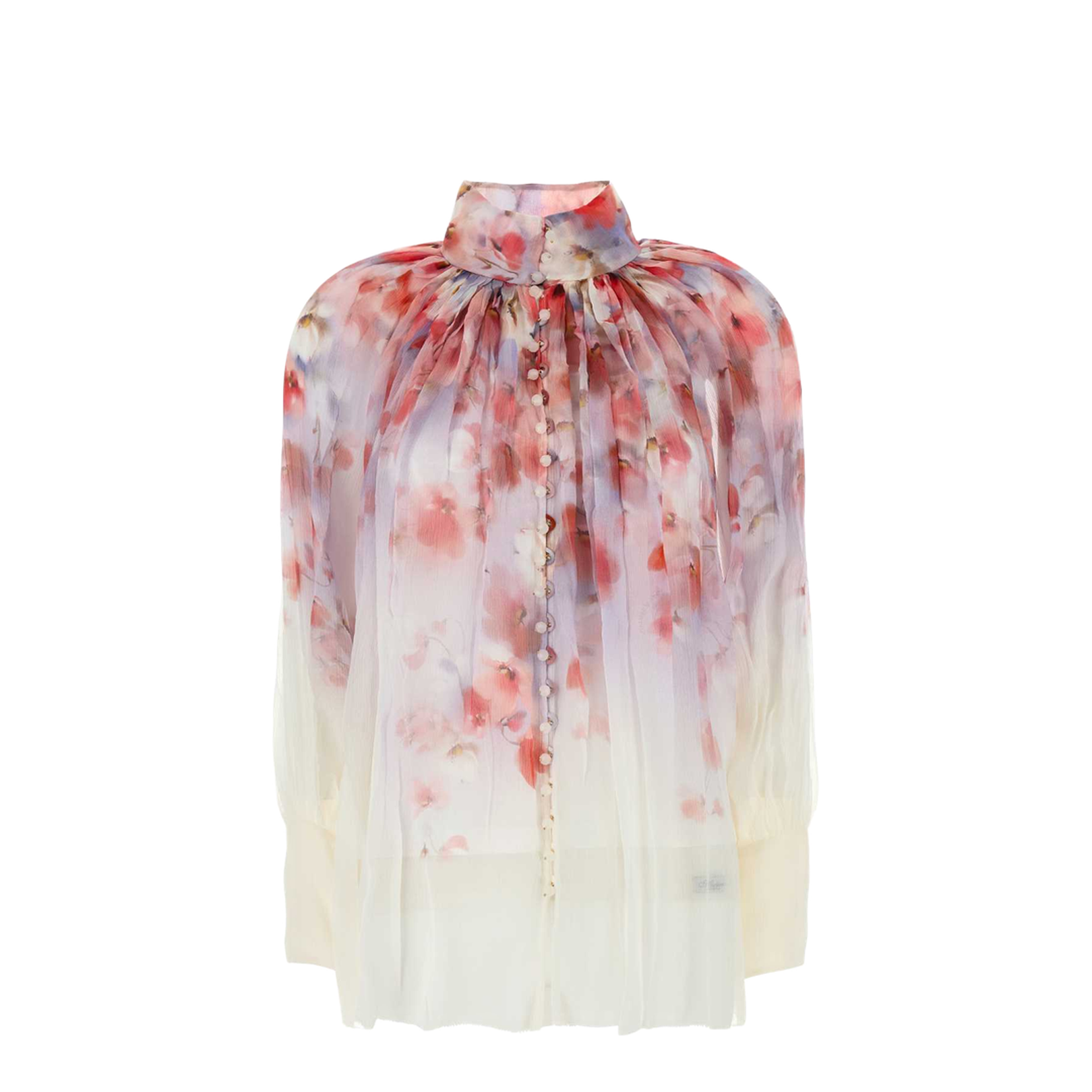 Crush Blouse With Floral Print