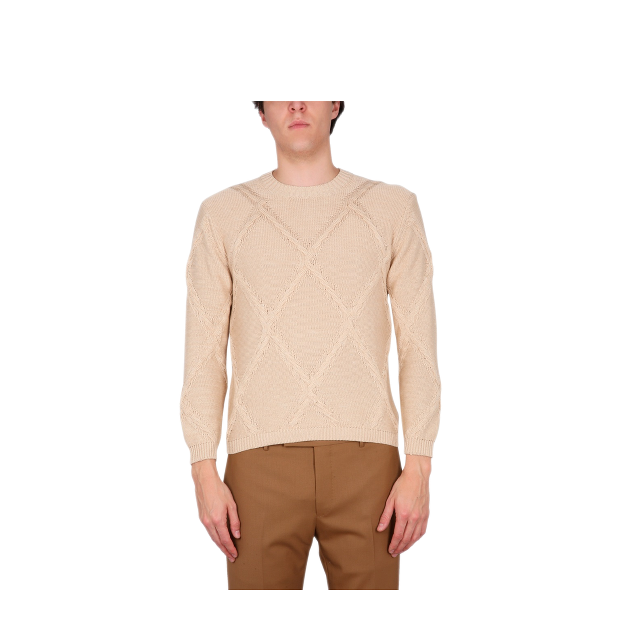 MAYFEYR - BALLANTYNE - Cotton Cable Stitch Crew Neck Sweater - B2P1605C02294013