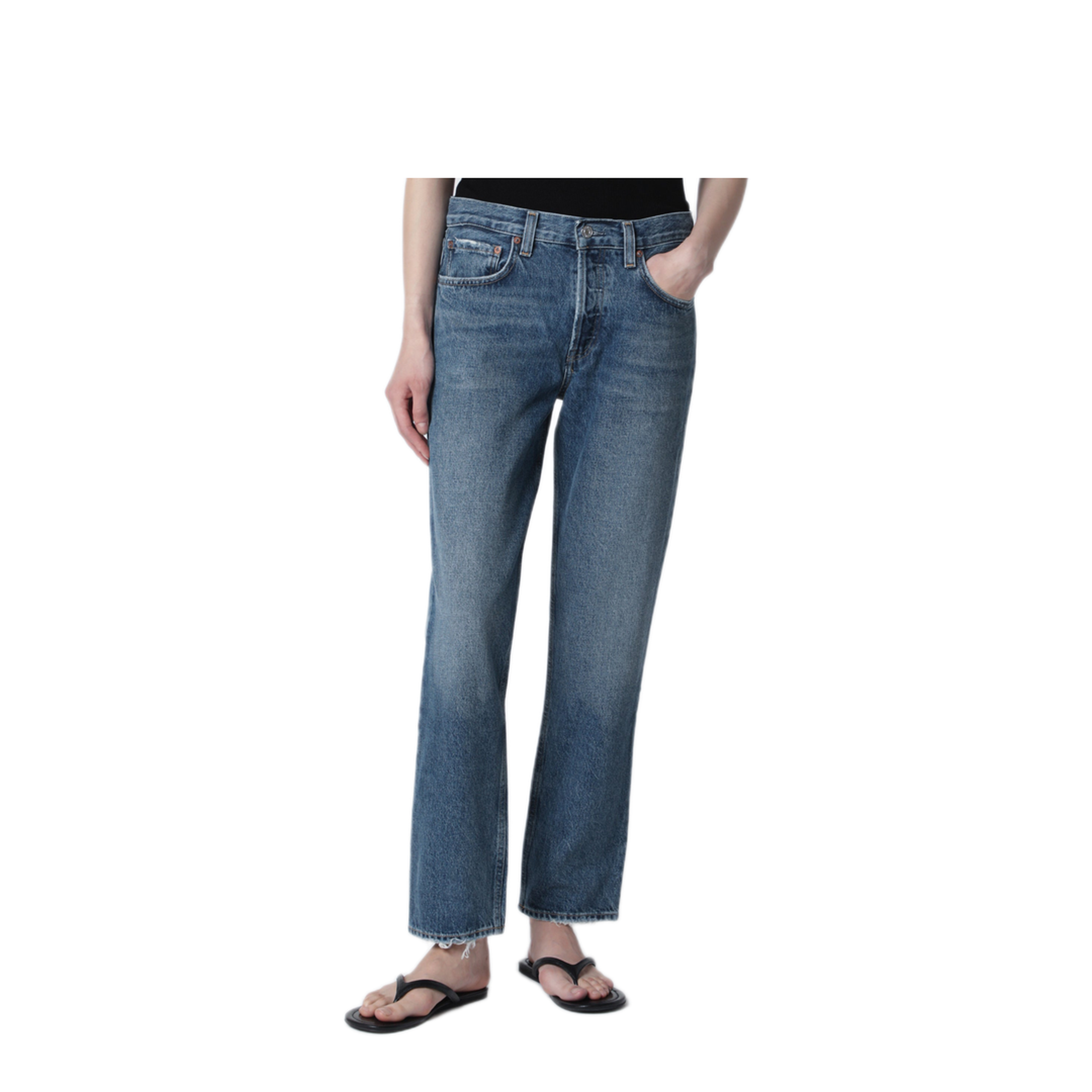 MAYFEYR - Agolde - Romney Jeans In Medium Indigo Denim - A3091810OTY