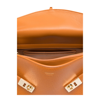 Single Handle Design with Gold Gancini Buckle