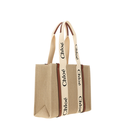 Double Long Handle Linen Bag with Logo