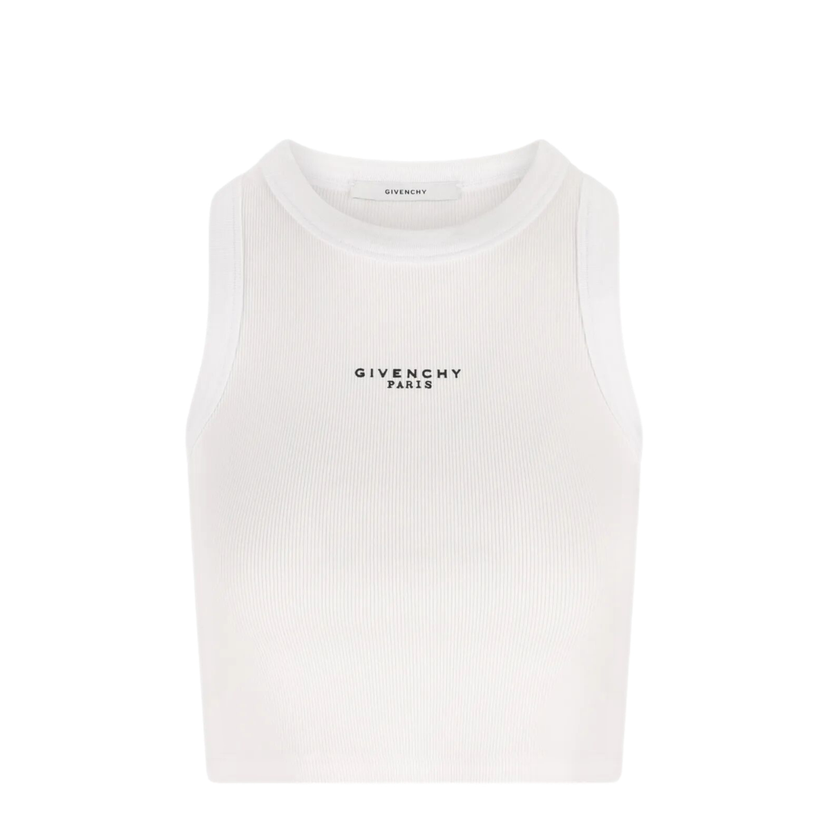 Cropped Tank Top With Logo