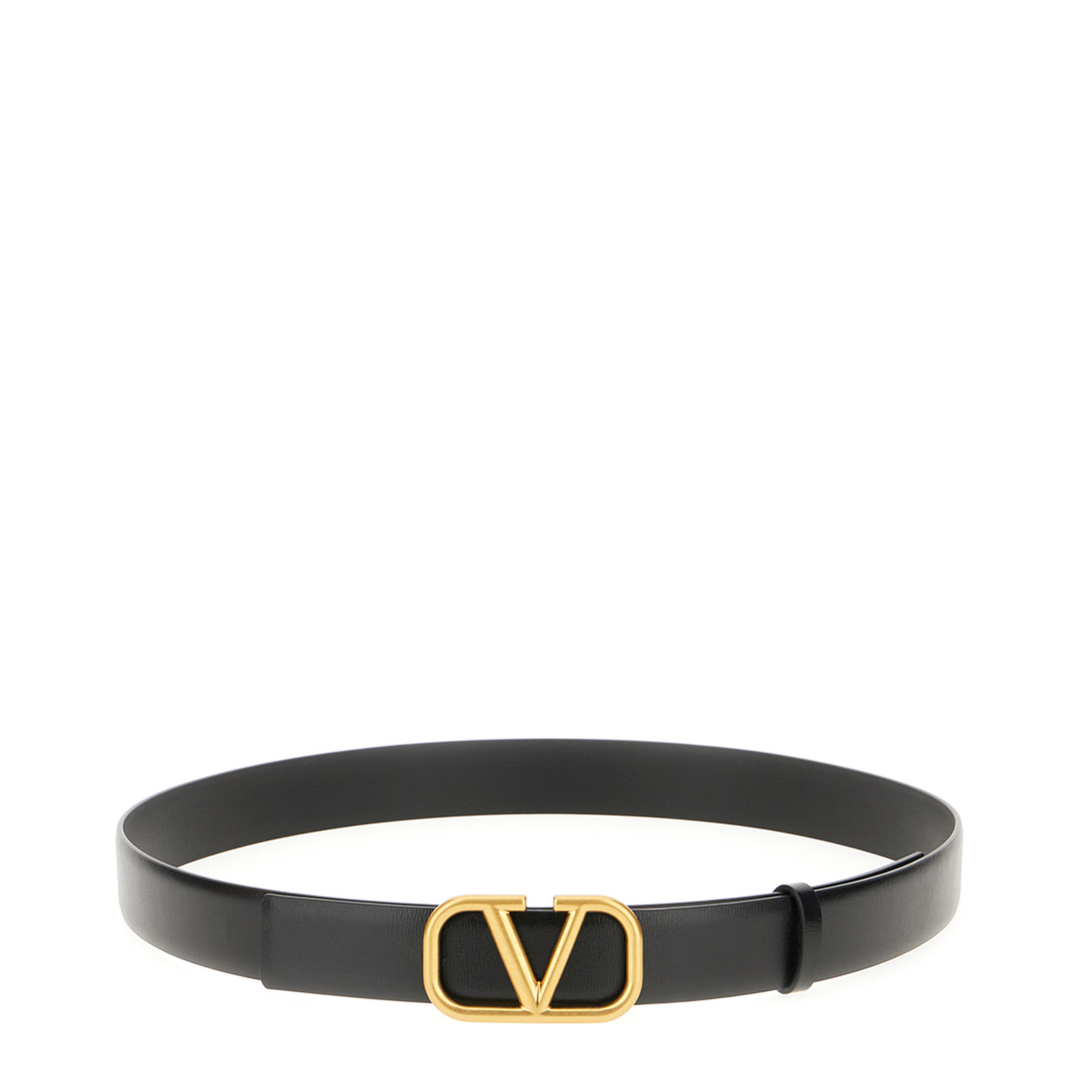 Black Leather Reversible Belt