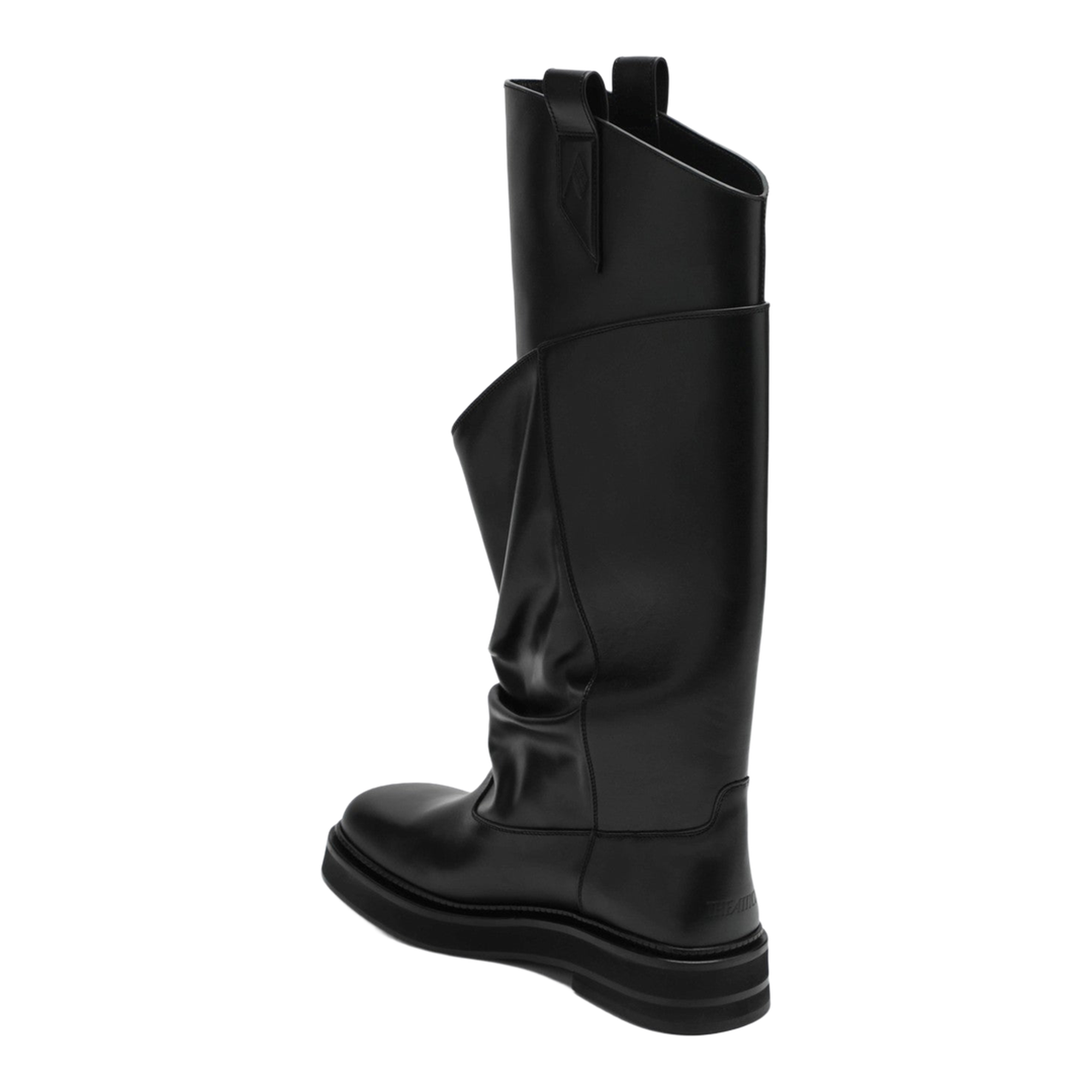 MAYFEYR - The Attico - Black Leather La Passeggiata Boots - 260WSH0090LBT019AA100