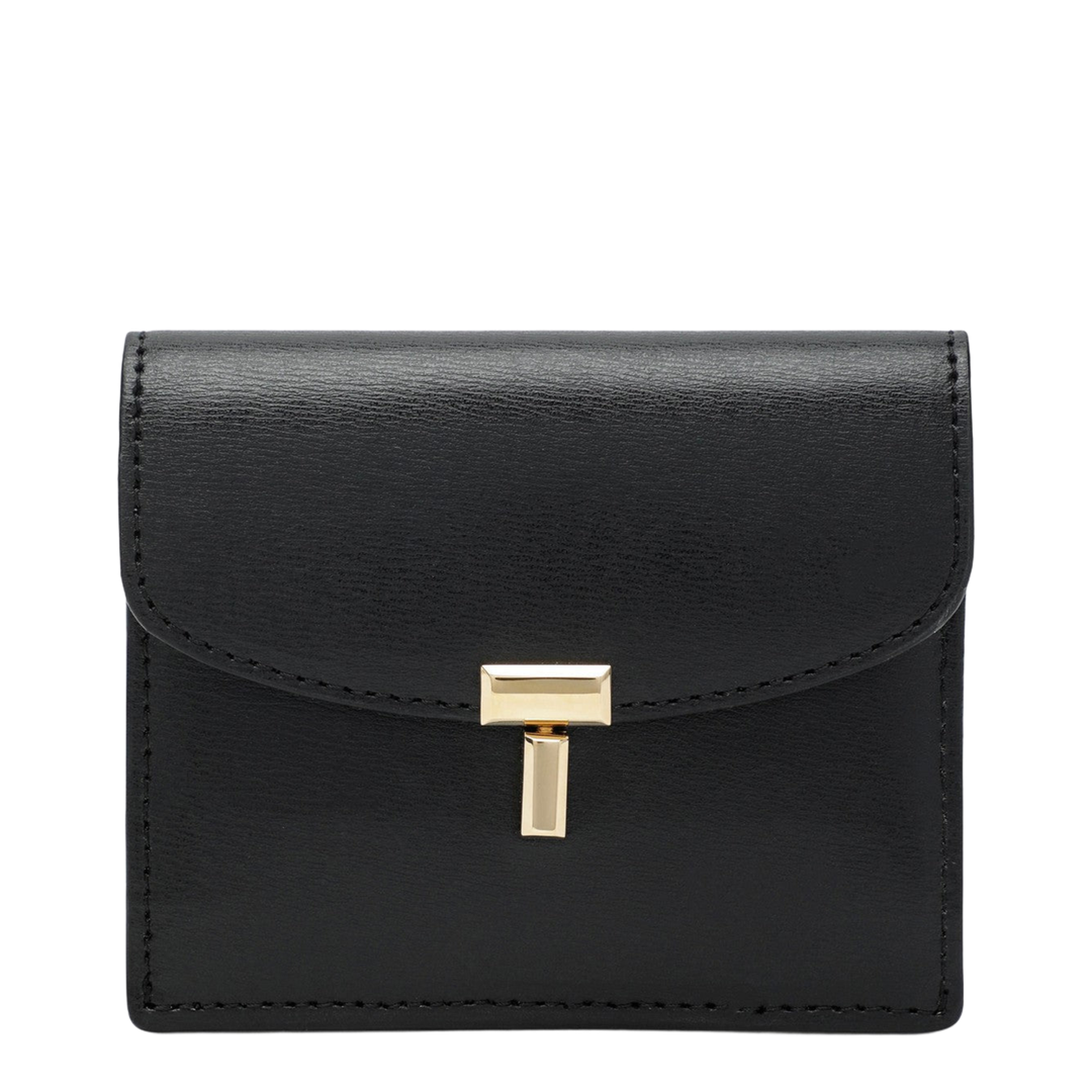 MAYFEYR - Toteme - Black Smooth-Leather T-Lock Card Holder - 251-WAM0042LE0025001