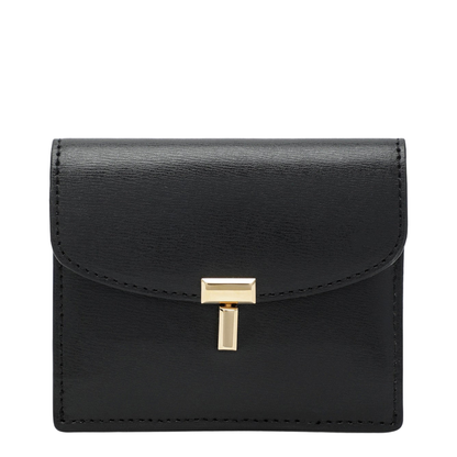 MAYFEYR - Toteme - Black Smooth-Leather T-Lock Card Holder - 251-WAM0042LE0025001