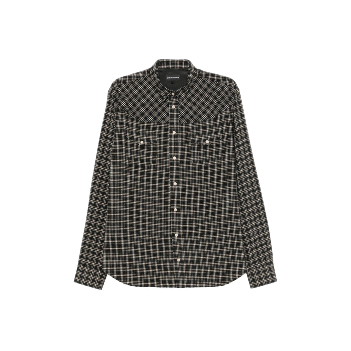MAYFEYR - Emporio Armani - Checked Flannel Shirt Black - EM007369TE23284FC123