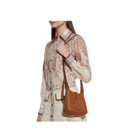 Miller Swing Pebbled Leather Crossbody Bag - Aged Tan