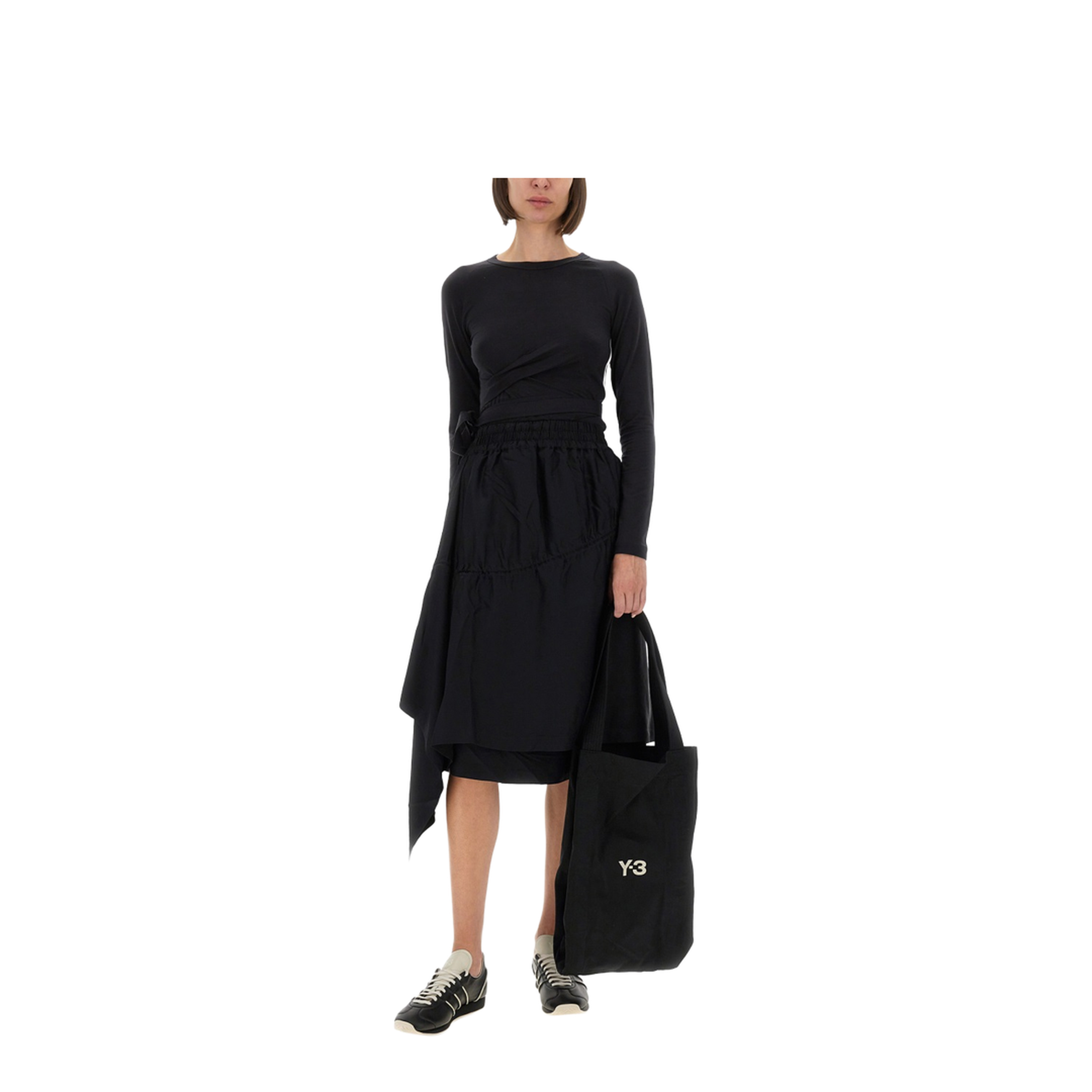 MAYFEYR - Y - 3 - Asymmetrical Skirt - JX4753BLACK