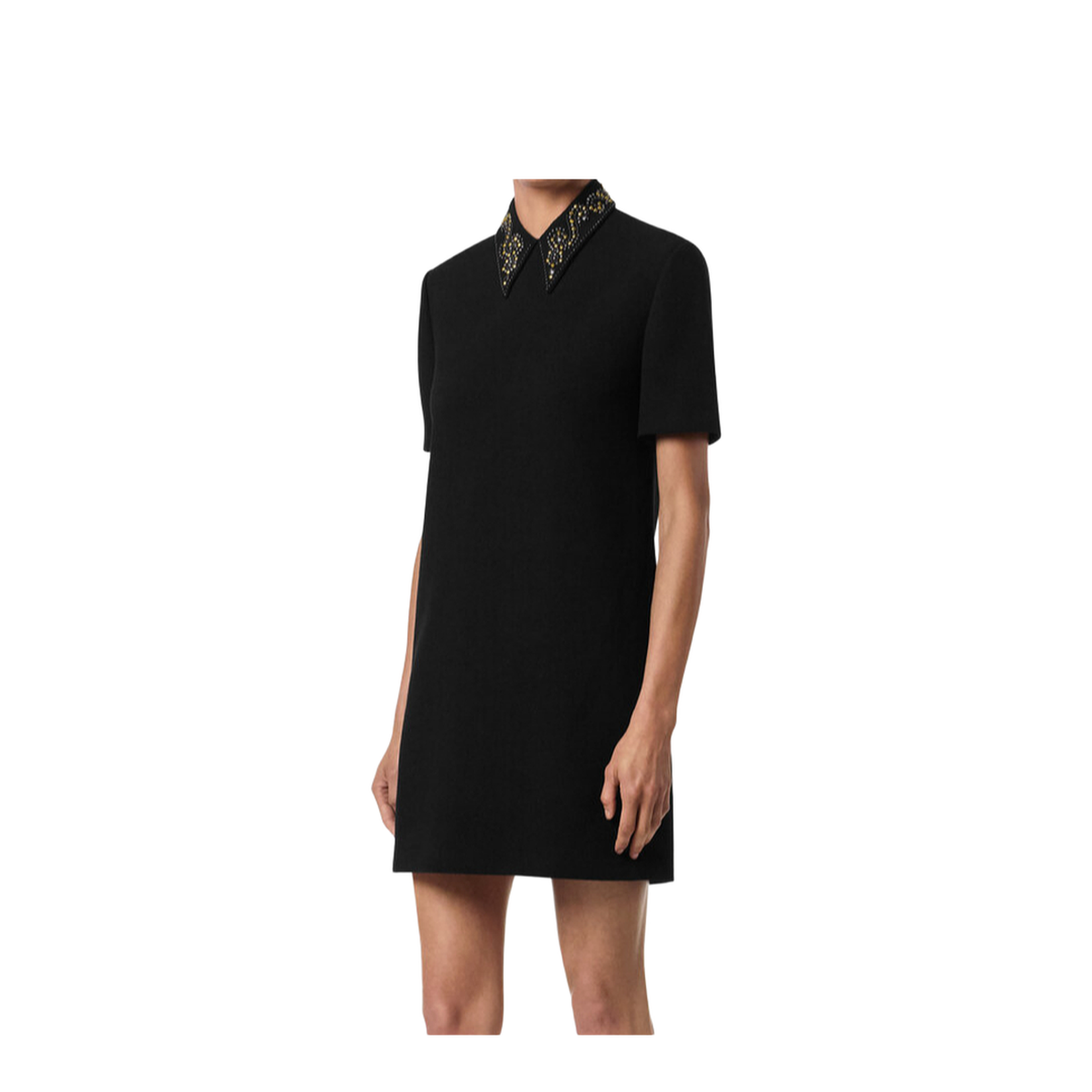Studded Wool Crêpe Minidress