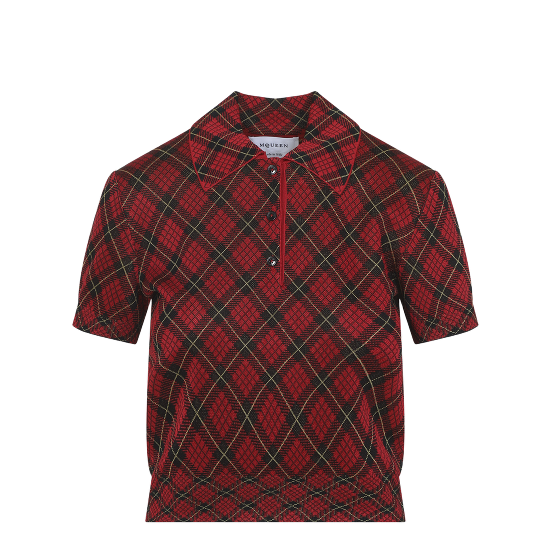 MAYFEYR - Alexander Mcqueen - Microcheck Polo - 858329Q1BGE