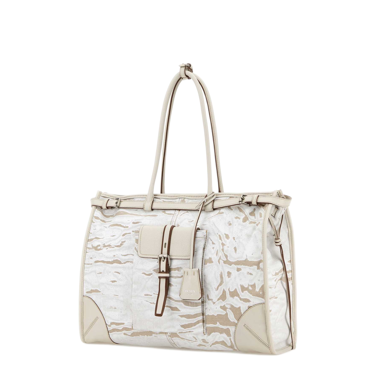 MAYFEYR - Prada - Embroidered Canvas Large Shopping Bag - 1BA439VOTM2FPTF0009