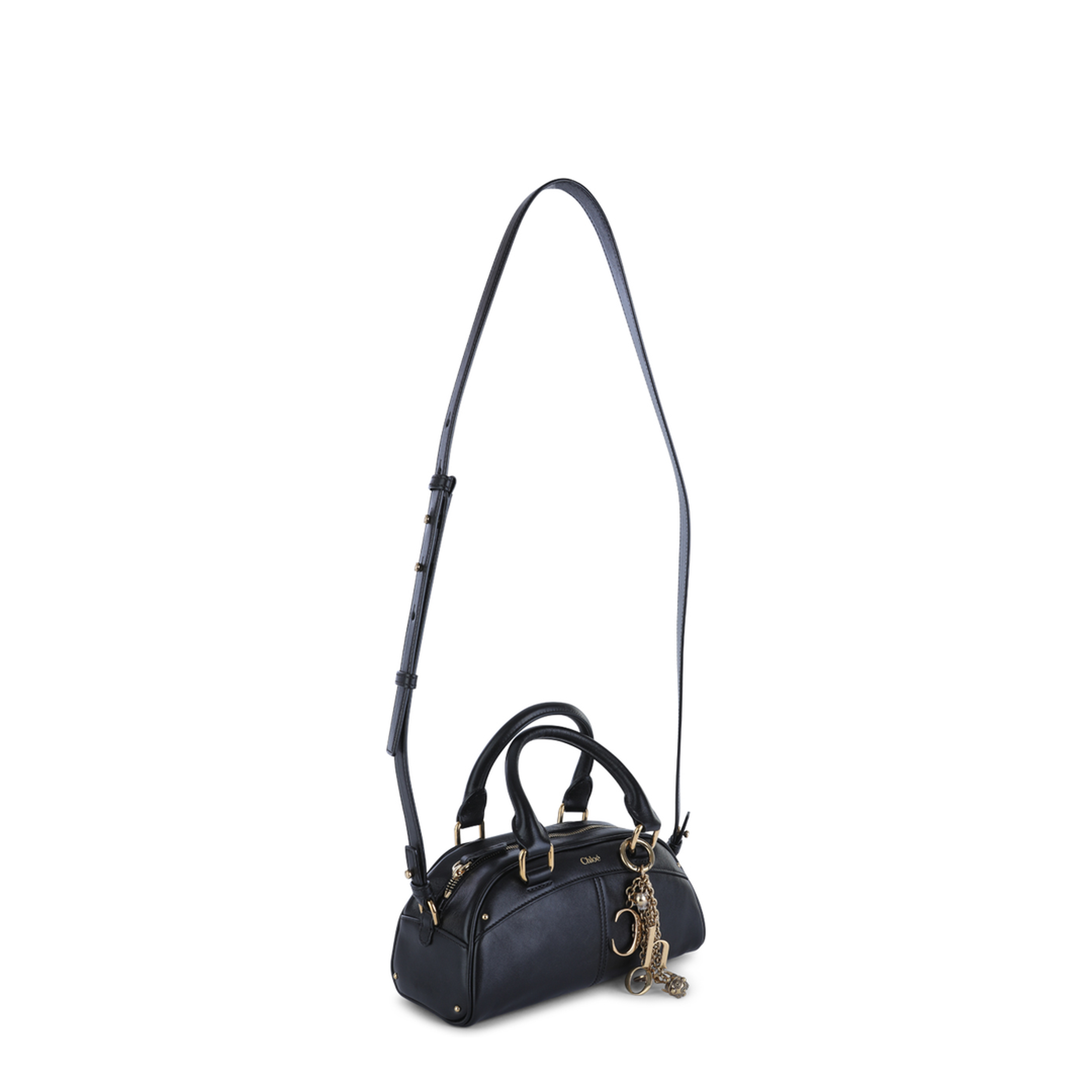 Small Chloé Bowling Bag in Soft Leather - Black