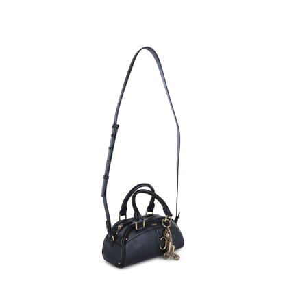 Small Chloé Bowling Bag in Soft Leather - Black
