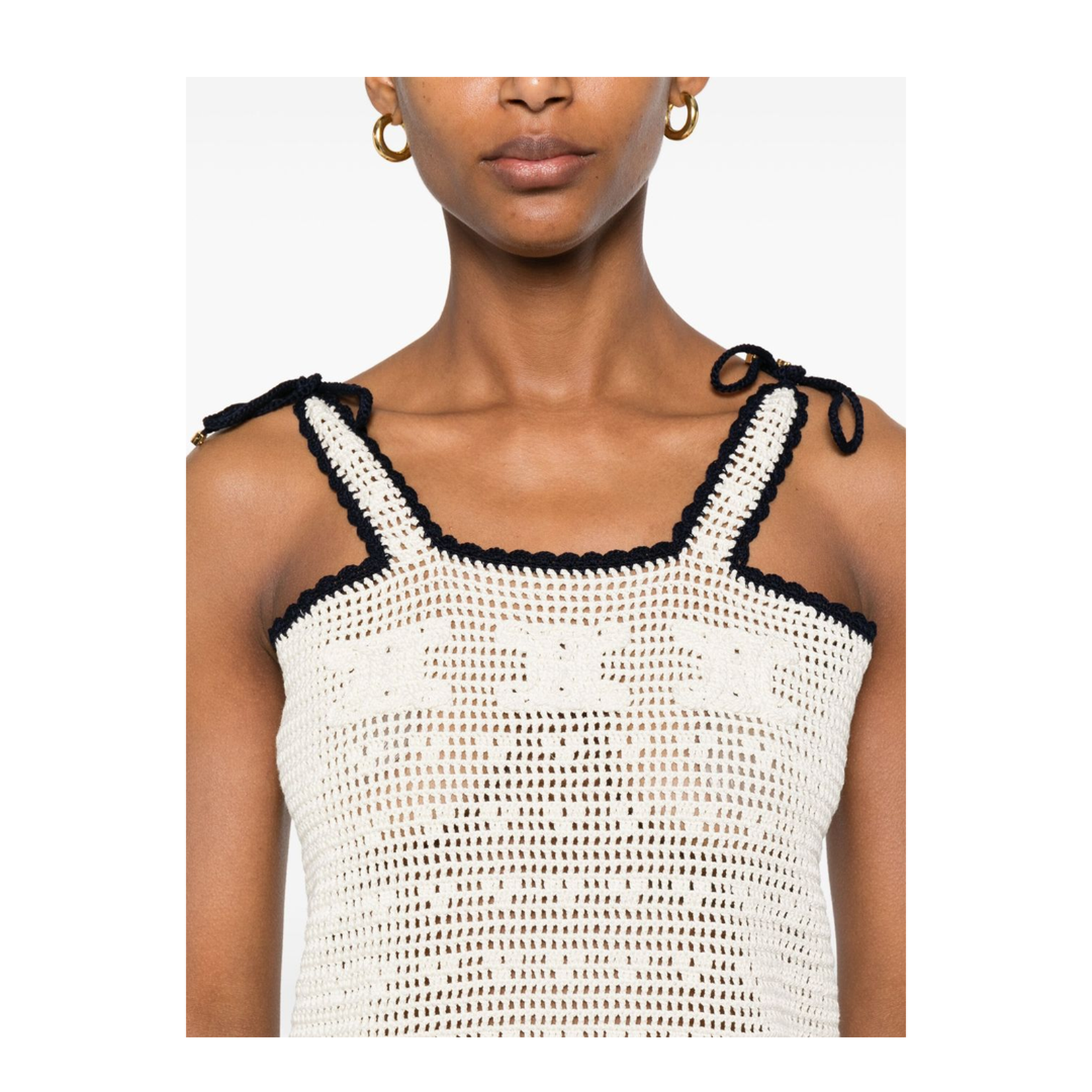 Triomphe Crop Top in Crochetted Cotton