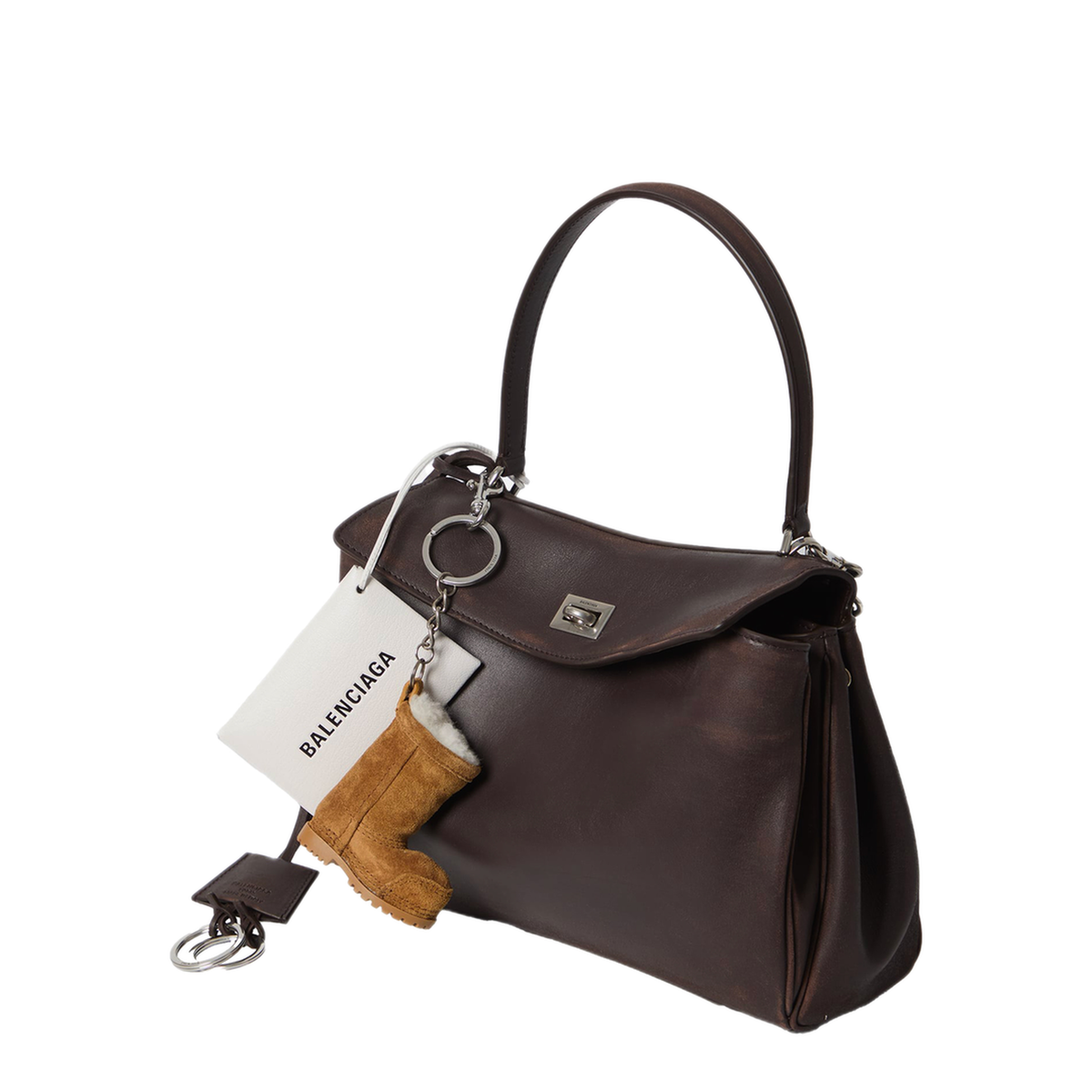 Small Rodeo Bag in Calfskin Leather Espresso