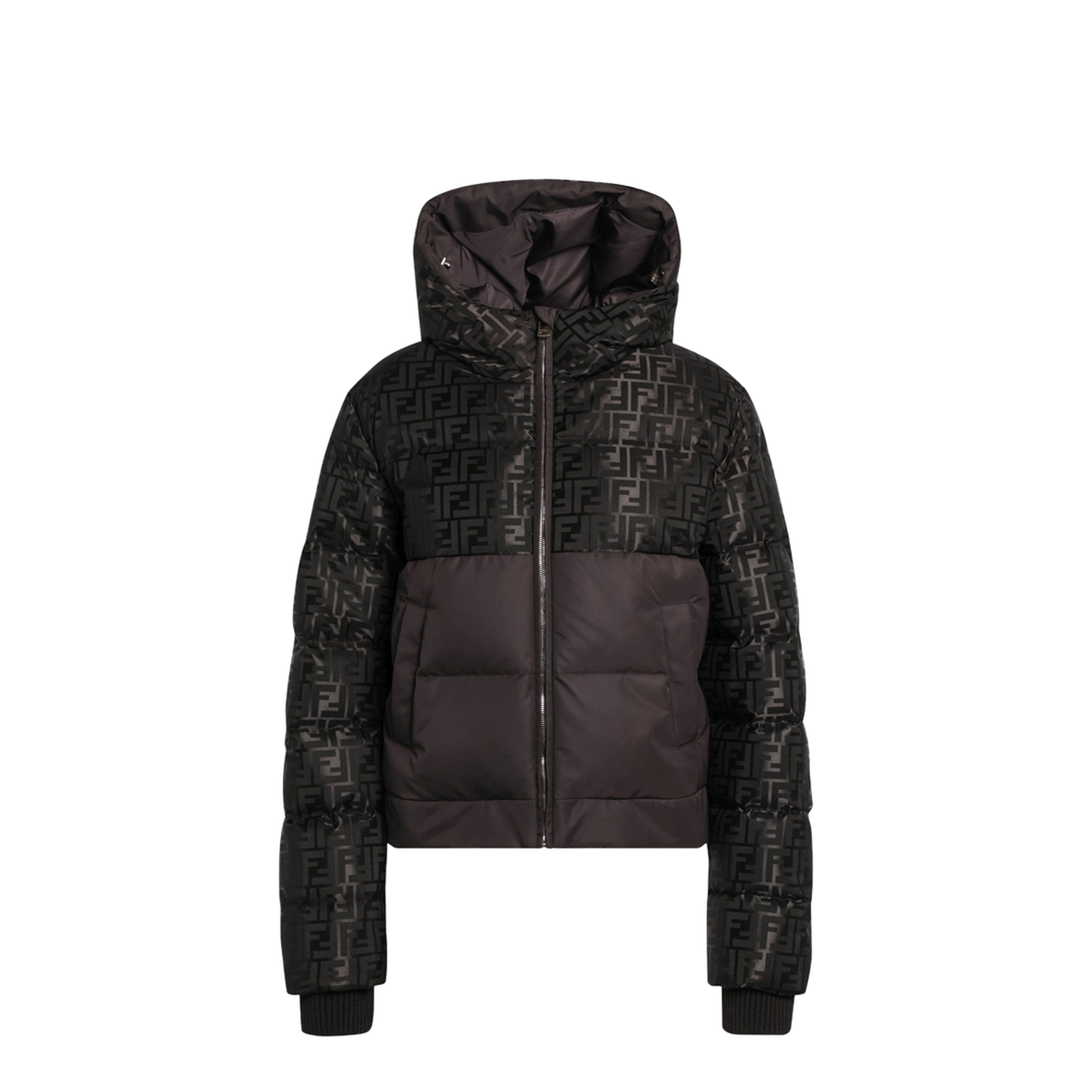 Puffer Jacket Technical Fabric Brown