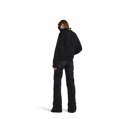 MAYFEYR - Balenciaga - Crinkled Effect Wide Leg Jeans With Washed And Worn-Out Details - 852328TTW67
