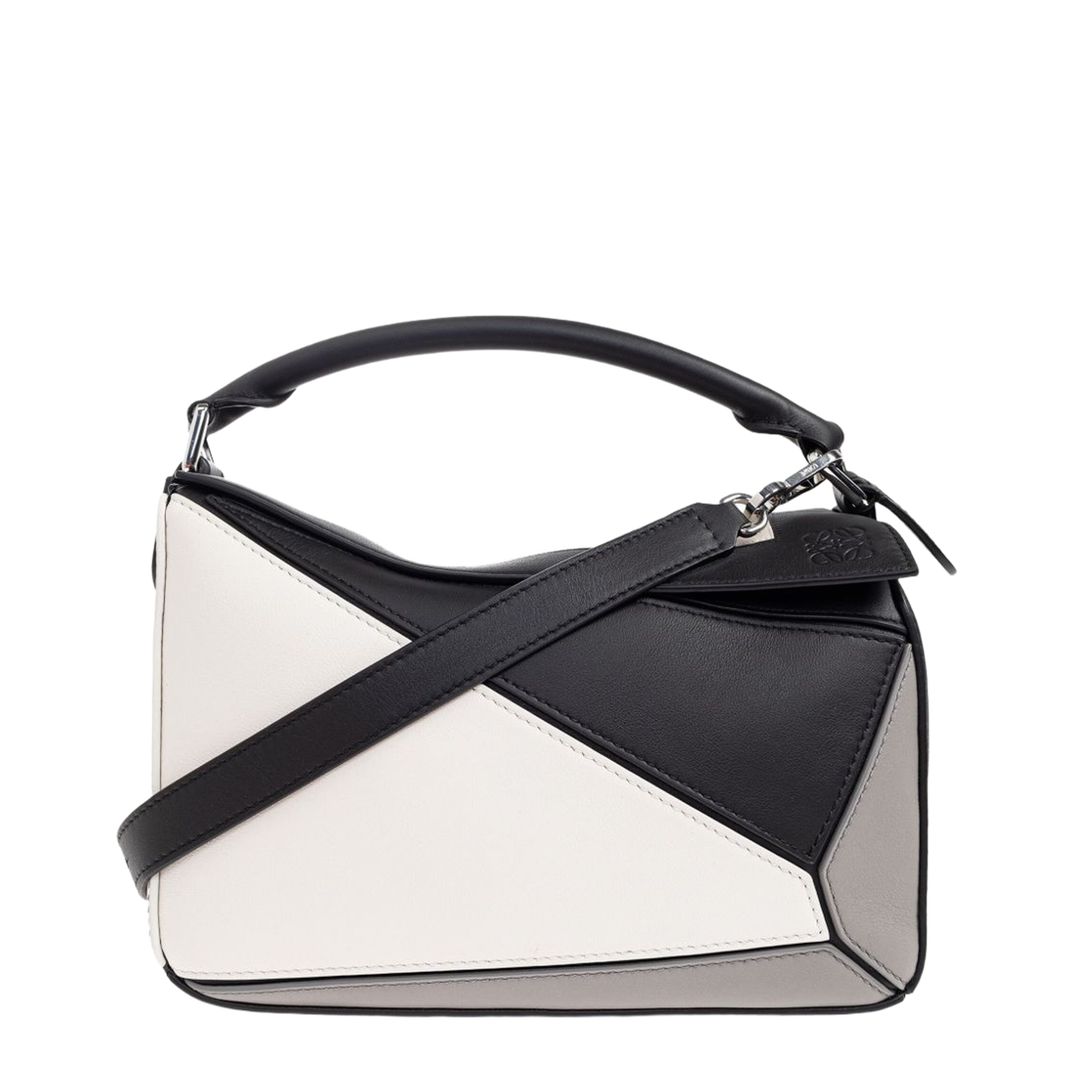 Puzzle Small Calfskin Shoulder Bags - Grey/Light Ghost
