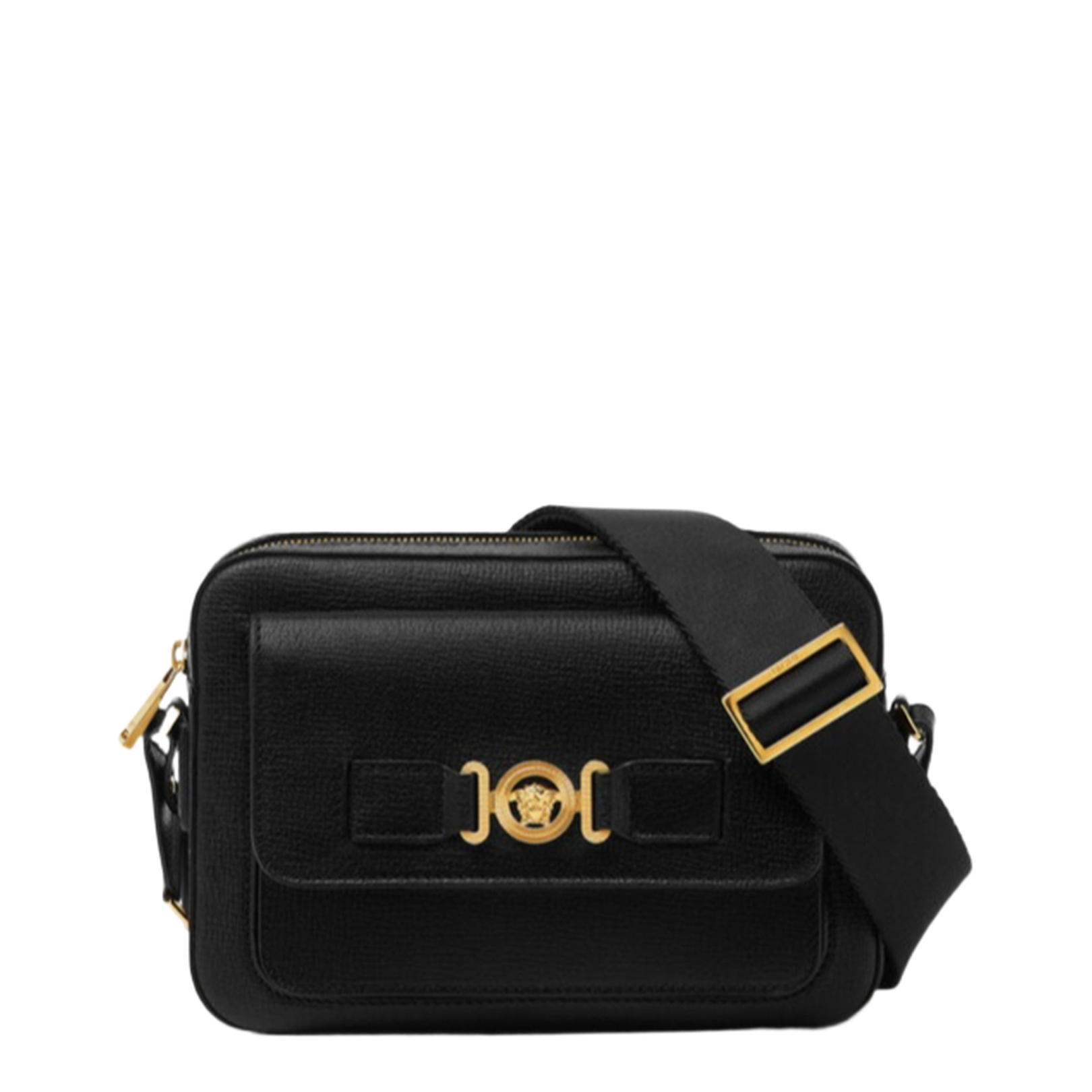 Leather Messenger Bag - Black Goatskin