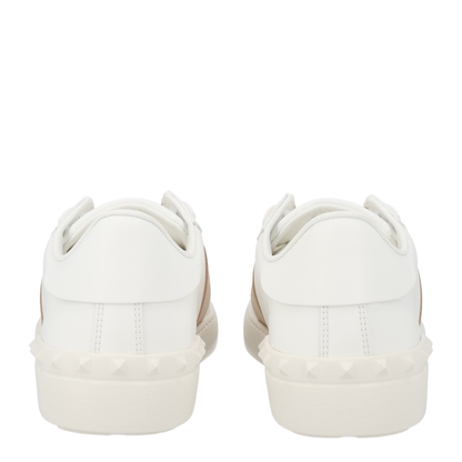 Open Sneaker in Smooth Leather - White