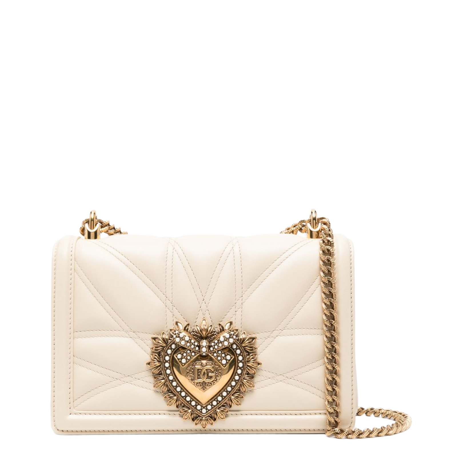 Medium Devotion Shoulder Bag in Cream