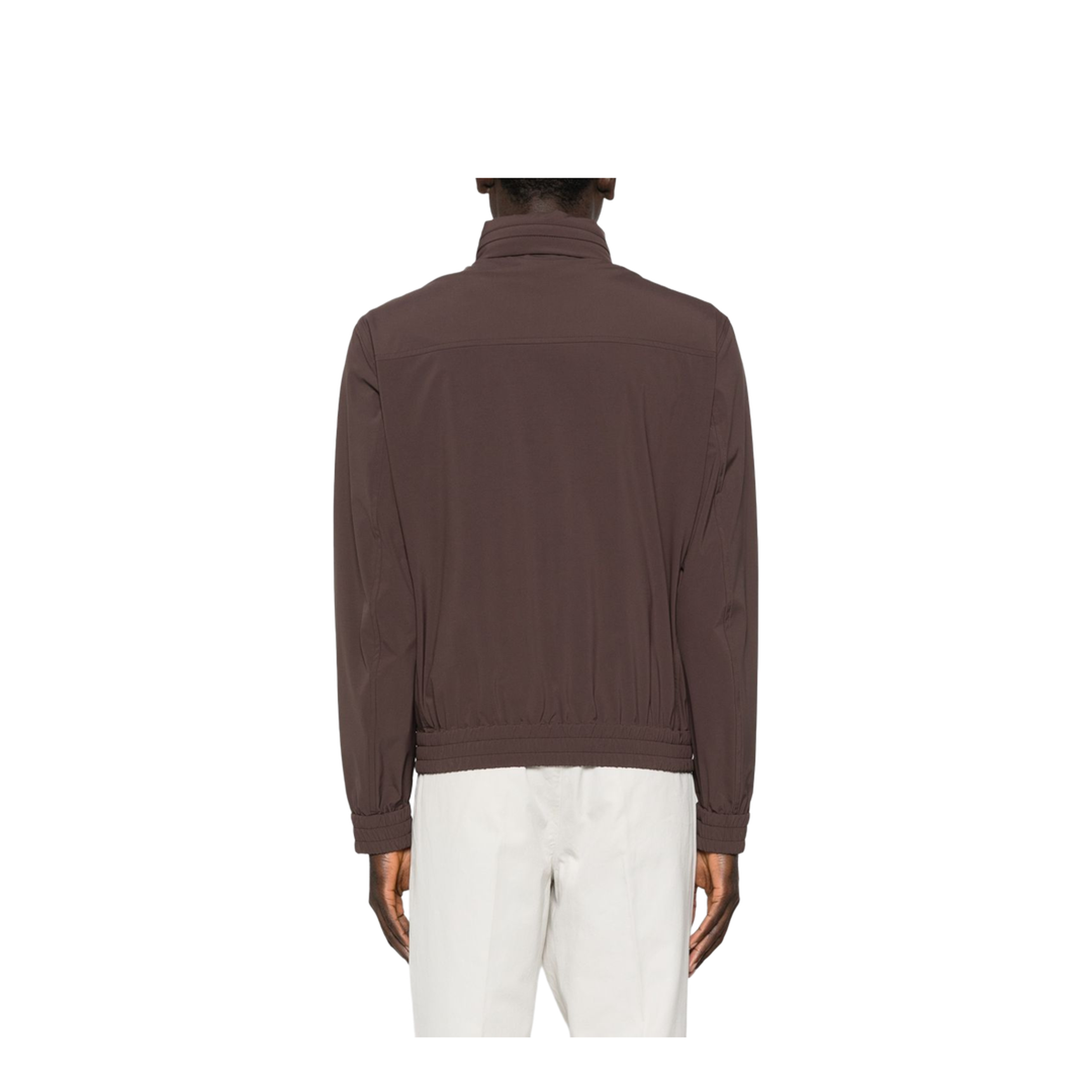 Water Resistant Blouson Jacket Brown